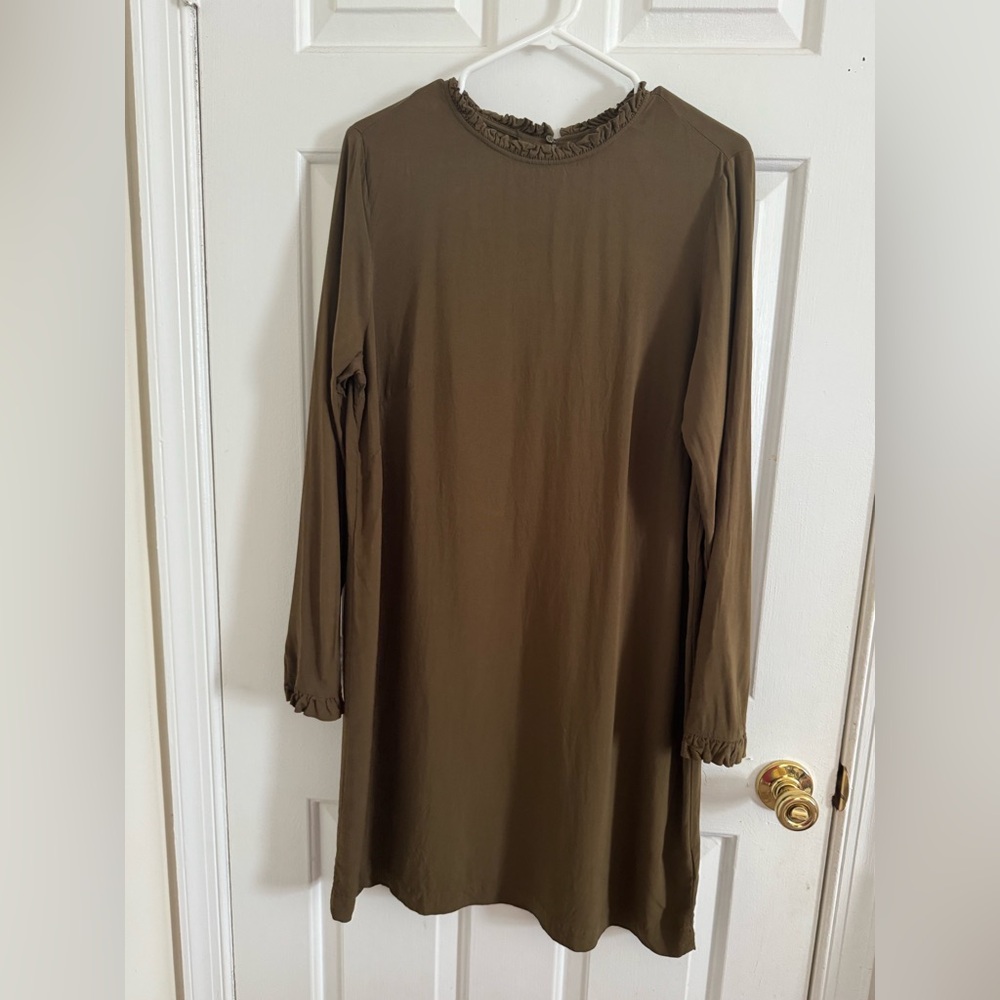 H&M dress  size 14 .Subtle ruffle detail around collar and sleeve.